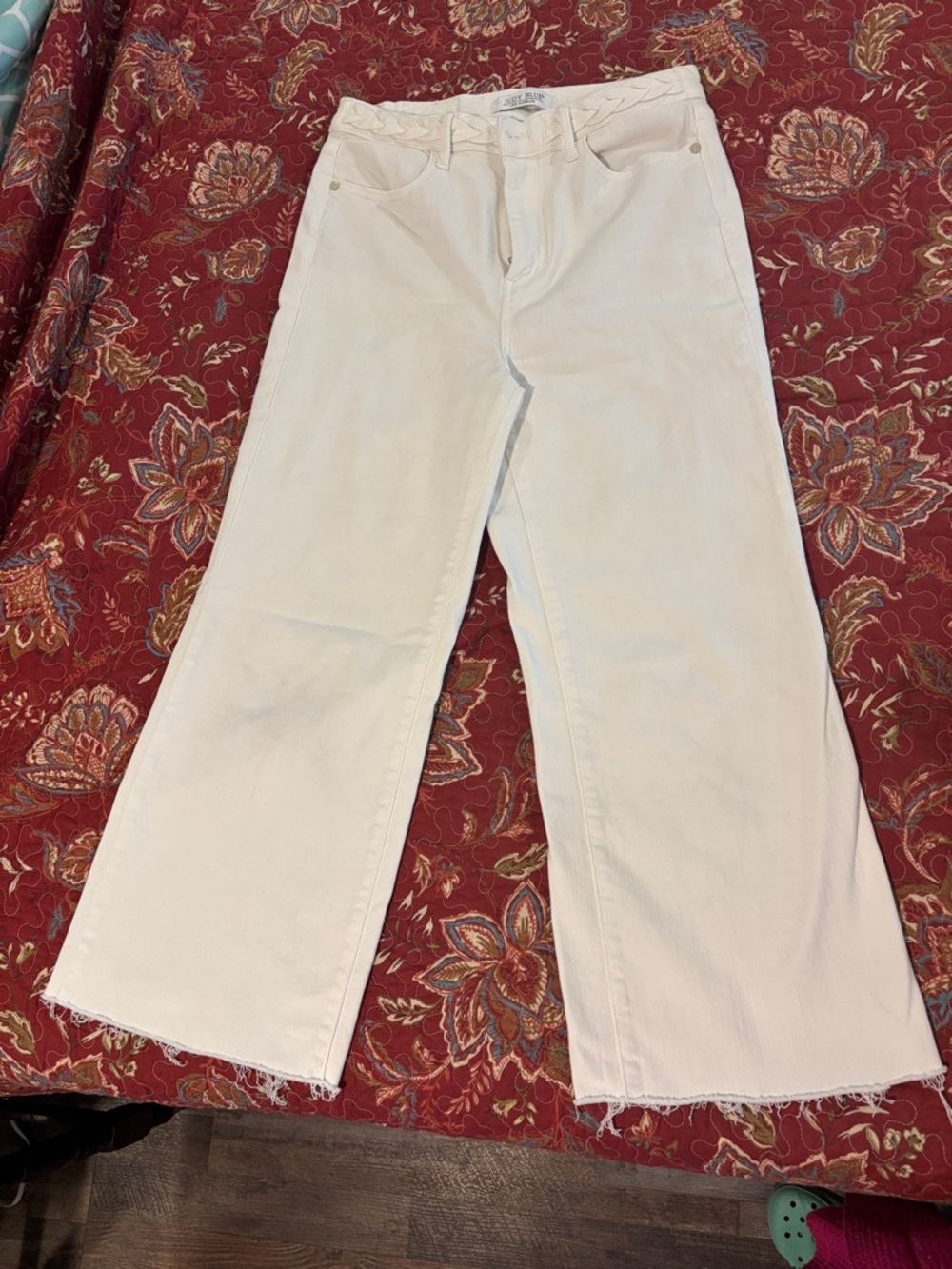 Judy Blue White Wide Leg Jeans